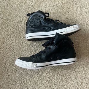 Converse chuck taylor all star womens 8 leather high tops black